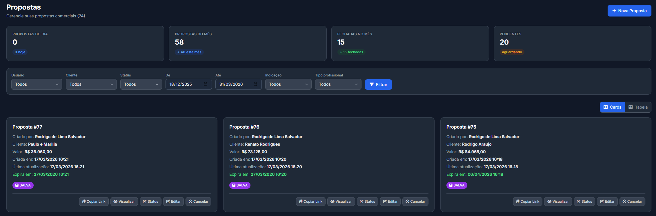 Exemplo de proposta Flow Deal